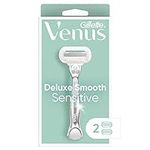 Gillette Venus Deluxe Smooth Sensitive Women's Razor Handle + 2 Blade Refills