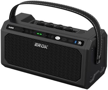 EROK Mini Guitar Amp with BT/OTG - 20 Drum Beats,5 Effects (Clean/Boost/OD/Dist/Metal),Reverb+Delay,Battery Powered Portable Amp for Practice/Travel(TG-08,Black)