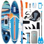 Niphean Inflatable Paddle Boards for Adults with All Accessories, 320cm Stand Up Paddle Board for All Skill Levels, SUP with 200kg Weight Capacity for 2 People, Inflatable Paddleboard with Seat