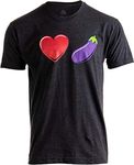 Love Eggplant | Funny Gay Pride Humor LGBTQ Silly Joke for Men Women T-Shirt, Vintage Black, Medium