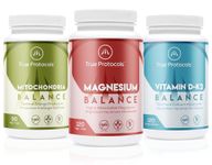 TRUE PROTOCOLS - Muscle Protocol+ (3 items) - Magnesium Balance, Vitamin D-K2 Balance, & Mitochondria Balance - Bioavailable Capsules for Optimal Muscle Function, Bone Health and Energy - 100% Non-GMO Supplements