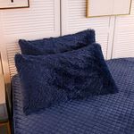 LIFEREVO 2 Pack Royal blue Faux Fur