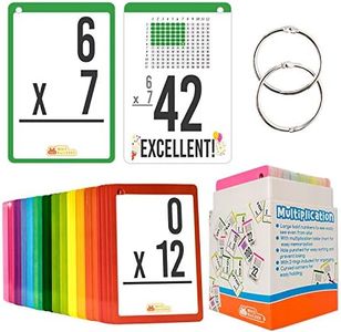 WhizBuilders Multiplication Flash Cards Set 169 Math Flash Cards with Flash Card Rings for Easy Organization – Ideal Kids Flash Cards for 3rd, 4th, 5th and 6th Grade