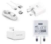 Samsung Galaxy A32 5G Charger, Genuine Samsung Galaxy Fast Adaptive UK Mains Wall Charger With TYPE-C Cable & Also Includes Braided Type C Cable