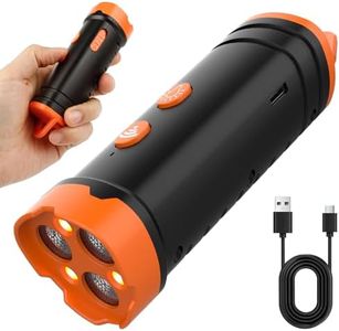 CRAYALIU Dog Bark Deterrent Device - Portable Ultrasonic Dog Repellent with 2 Ultrasonic Frequencies, Up to 50FT Long Range & Rechargeable Bark Device - Safe for Outdoor & Indoor