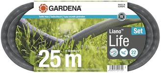 Gardena Liano Life Textile Hose 1/2 inch, 25m: Highly flexible textile garden hose, with PVC inner tube, no kinking, lightweight, weather-resistant (18455-20)