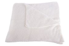 Shorts of Hawick Unisex Super Soft 100% Cashmere Baby Blanket - White - hand made in Scotland by Love Cashmere