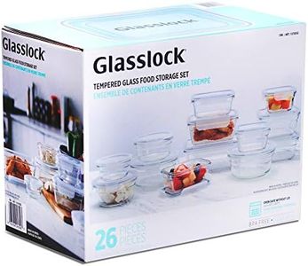 Glasslock Lot de 26 boîtes de conservation en verre trempé pour four et micro-ondes