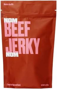 Nom Nom Beef Jerky Treats - All-Natural Dog Snacks for Training, Rewards, and Mealtime Toppers - Non-GMO, No Fillers, Preservatives or Added Ingredients - Prepared in The USA for Dogs