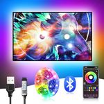 LightingWill TV LED Backlight with APP Control, 3M/9.8ft RGB DIY Color Changing TV LED Lights, USB Smart LED Strip Light for TV,Computer, Monitor, Bedroom, Party and Home Decoration