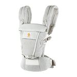 Ergobaby Adapt Baby Carrier for Newborns from Birth, 3 Positions, SoftFlex Mesh, Ergonomic Baby Belly Carrier, Back Carrier, Baby Carrier, Pearl Grey