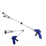 TONSYL Folding Compact Helping Hand Long Reach Pick Up Grabber, Aluminum Reaching Aid for Yard, Home, Office, Disabled or Elderly Easy Portable Convenient