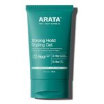 Arata Strong Hold Styling Hair Gel |With Flax Seed Extract | Sleek, Slicked Back Styles | Controls Frizzy Hair and Flyaways | SLS, Paraben & Drying Alcohol-Free 100 ml