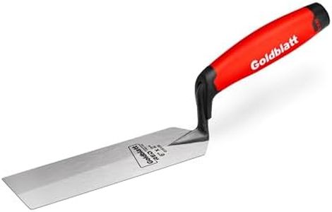 Goldblatt RED Margin Trowel, 6" x 2" Upgraded Ground Blade, Professional Masonry Tools, Heavy Duty One-Piece Forging, Durable High Carbon Steel, Soft Handle, for Spreading Mortar, Trimming Corners