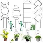 Small Metal Trellis 1 Set Trellis For Climbing Plants, Trellis For Potted Plants Mini House Plant Trellis With 100 Straps Ties, House Plant Supports For Pots Potted Plants House Plant Outdoor