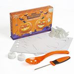 abeec Halloween Pumpkin Carving Kit - Contains Pumpkin Carving Tools & Pumpkin Carving Stencils - Pumpkin Carving Kit For Adults - Halloween Decorations Outdoor