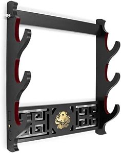 Ekkhysis Legendary Creatures Sword Wall Mount Hook Katana Holder Display Hanger for Tanto Samurai Sword Rapier Lightsaber Cosplay Blade Tanjirou Demon Slayer Weapon Stand (Loong 3-Tier)
