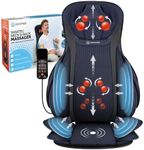 COMFIER Shiatsu Back Massager with Heat for Pain Relief Deep Tissue, Massage Chair Pad with Tapping Compression, Adjustable Height Seat Chair Massager for Neck,Back and Shoulders,Gifts for Women, Men