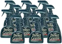 HOPE'S Perfect Granite & Marble Countertop Cleaner, Stain Remover and Polish, Streak-Free, Ammonia-Free, 22 Ounce, 12 Pack