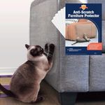 Stelucca Amazing Shields Sofa Protectors - 6-Pack of 17-Inch x 12-Inch Pet Anti Scratch Furniture Protectors w/Twist Pins - Strong, Clear, Sofa Protector - Pet Deterrent Accessories
