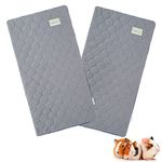 Scenereal Guinea Pig Cage Liner, Fleece Liner 2 Pack - Strong Water Absorption Reusable Washable Pee Pads, Soft and Comfortable Mat for Small Animals Chinchillas Rabbits Hamster Bunny