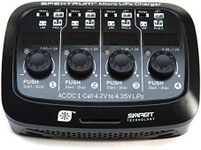 Spektrum SPMXC1040 S44 Smart Charger: Micro 4-Port 1S LiPo Battery Charger | AC DC Input | Independent Output Ports| Digital LED Display