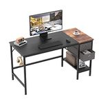 HOMIDEC Computer, Office Work Desk for student and worker, Writing Desk with drawer and Headphone Hook, Laptop Table with shelves, Modern Style Desks for Bedroom, Home, Office-100x50