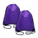 DALOMGZL 2PCS Drawstring Bags, PE Gym Bag,Sling, Swing, and Go with Swimming Bag for Men & Women, Ideal PE Waterproof Scratch Resistant Bag for School, gym, Holidays, Travel & beach bags(Purple)