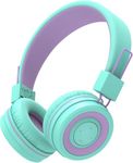 iClever Kids Headphones Wireless, BTH02 Kids Bluetooth Headphones with MIC, 22H Playtime, Bluetooth 5.0&Stereo Sound, Foldable, Adjustable Headband, Kids Headphones for iPad Tablet Home School, Green