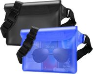 2 Pack Waterproof Waist Pack for Swimming & Beach - Large PVC Sealed Phone Pouch, Floating Dry Bag for Water Sports, Travel, Fishing, Kayaking, Surfing, Diving - Waterproof Case for Essentials
