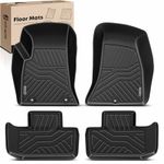 YHTAUTO Automotive All Weather Floor Mats Compatible with Dodge Challenger 2011-2023 RWD Car Mats Custom Fit TPE Floor Liners Front & Back Seat, Black, Set of 4