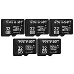 Patriot LX Series 32GB Micro SDHC Class 10 Memory Card - UHS-I U1-5 Pack - PSF32GMDC105