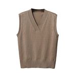 Today's Deals Cheap Stuff Under 1 Dollar Women's V Neck Ribbed Sweater Vest Casual Plain Knitted Jumper Vests 2024 Trendy Sweaters Cute Preppy Clothes Prime of Day Deals Today 2024 Khaki