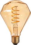 LEDSone Vintage LED Diamond Light Bulb, Warm 2700K, E27, 4W