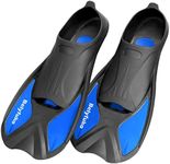 Belyfuko Short Swim Fins, Scuba Flippers for Adult Lap Swimming Diving Snorkeling Travel Size with Mesh Bag