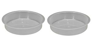 Plastic Round Bird Bath Bowl for Bird Feeding Stations (Pack of 2)