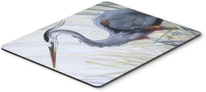 Caroline di tesori Blue Heron rana caccia mouse pad/Hot Pad/Trivet (JMK1017MP)
