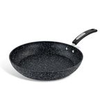 Scoville NEVERSTICK 30cm Frying Pan, Large Non-Stick Frying Pan, 12" Diameter, Suitable for All Hobs Including Induction, Rapid Heat Distribution, Perfect for Frying Eggs, PFOA Free, Aluminium, Black