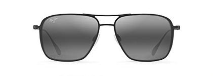 Maui Jim Sunglasses | Beaches 541-2M | Matte Black Aviator Frame, Polarized Neutral Grey Lenses, with Patented PolarizedPlus2 Lens Technology