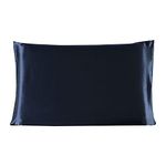 Sourcingmap 100% Pure Mulberry Charmeuse Silk Pillowcase Pillow Case Cover for Hair & Skin 19 Momme 350tc /Travel Size 14x20 Inch/36x51cm Royal Blue (1-Piece)