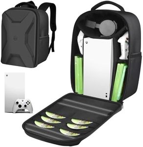 Carrying Case Compatible with Xbox Series X/S Gaming Console, Travel Game Consoles Storage Bag with Multiple Pockets & Compartments for Controller, Cables, Headphone Accessories-Case Only
