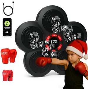 RedRoko Musical Boxing Machine, Smart Music Boxing Machine with Bluetooth, Boxing Game Trainer, Fun, Wall Mounted Punching Pad Bag with Stand, Musical Boxing Machine with Gloves for Kids and Adults