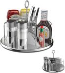 Yukon Glory™ Lazy Susan Caddy for Utensils, Condiments, Napkins, Salt & Pepper, Ideal for Picnics, Smokers, Patio Tables and Outdoor Grills - Griddling & Grilling Accessory