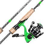 Sougayilang Spinning Rod and Fishing Reel Combo,Ultralight Fast Action 2 Section Fishing Pole with Spinning Reel for Saltwater and Freshwater-18GT