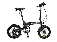 ECOSMO 16" Lightweight Alloy Folding City Bike Bicycle,6 SP,Dual Disc brakes - 16AF02BL