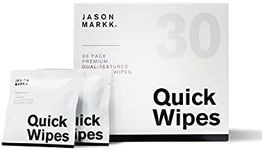 Jason Markk Quick Wipes 30 Pack, White, One Size - Dual-Textured Cleaning Wipe - Individually Packaged - Cleans Sneakers and Shoes - Fits in Bag, Backpack, or Pocket