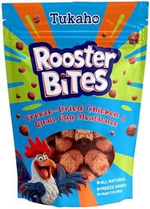 Rooster Bites Chicken and Quail Egg Cat and Dog Treats - High Protein All Natural Freeze Dried Training Treats - Raw Diet Friendly Healthy Snack or Meal Topper Made in USA