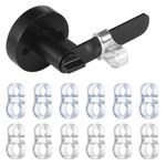 HonGien 12pcs Door Handle Bumper Guards Door Handle Bumper Guards Transparent Flexible Door Stopper Protectors PVC Transparent Stop Wall Damage Door Handle Protectors Buffer Walls(8-Shape)