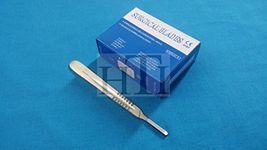 100 Scalpel Sterile Blades #22 with Free Scalpel Handle #4 (HTI BRAND)