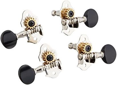 Grover 9NB Sta-Tite Ukulele Tuners, Nickel with Black Buttons